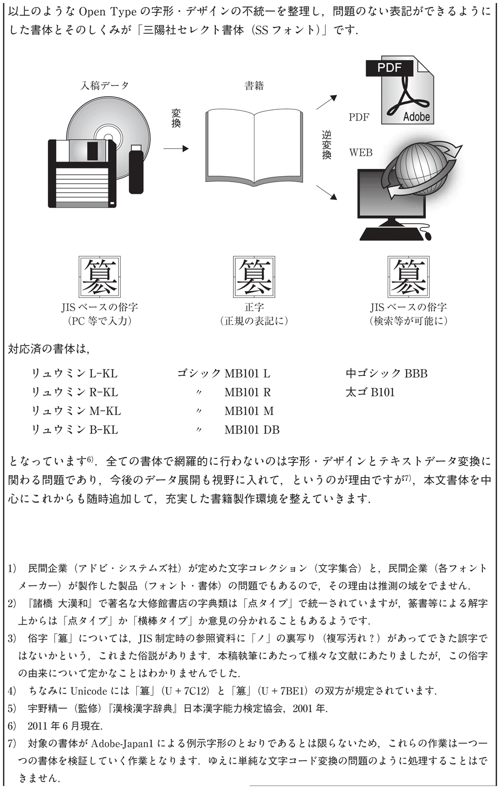 三陽社セレクト書体について（2）